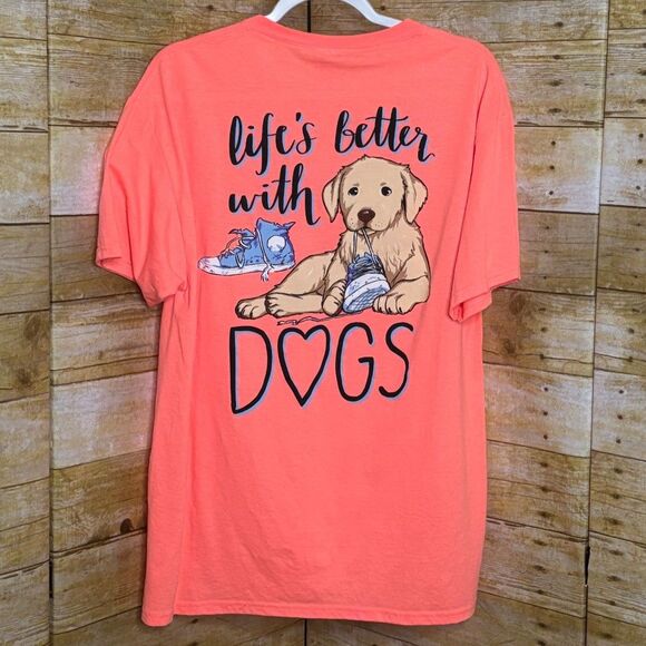 SOUTHERN ATTITUDE LAB GRAPHIC EVERYDAY BRIGHT CASUAL CREWNECK T-SHIRT SZ. L - Picture 2 of 2